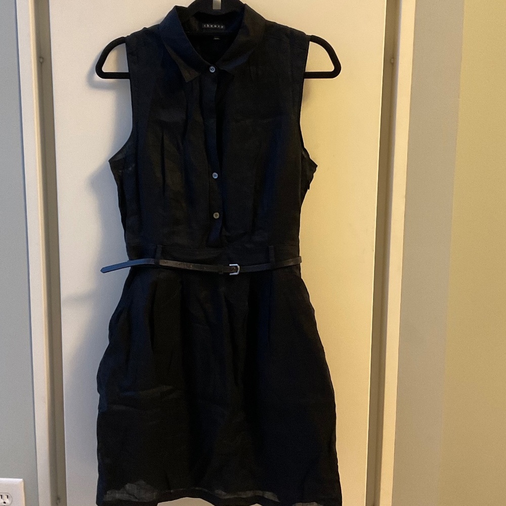 Belted Black Dress
